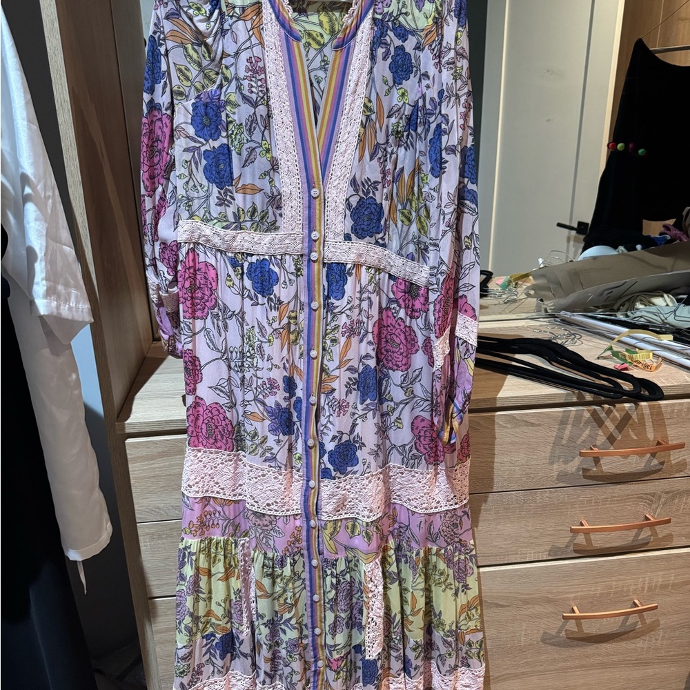 Hale Bob Multicolor Dress with Pink and Purple - Picture 2 of 3